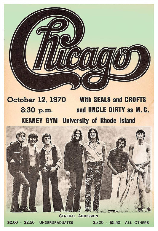 Chicago Live 1970 Concert Poster Re print  (451)
