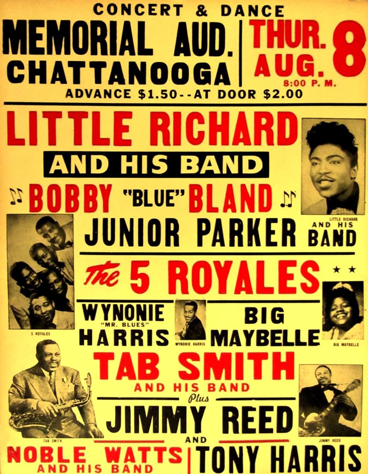 Little Richard and his band Concert poster re print (387)
