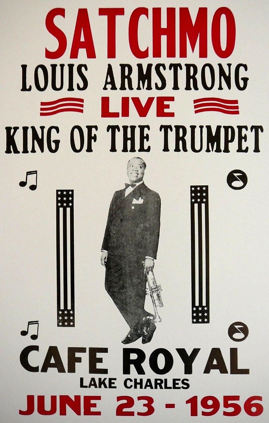 Louis Armstrong King of the trumpet Concert poster re print (398)