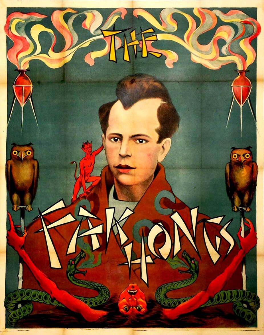Vintage Magician Poster " FAK HONGS  "  -    1319