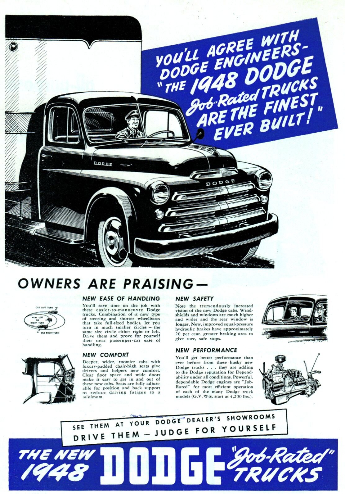 1948 DODGE TRUCK  Vintage car advertisement  (568)