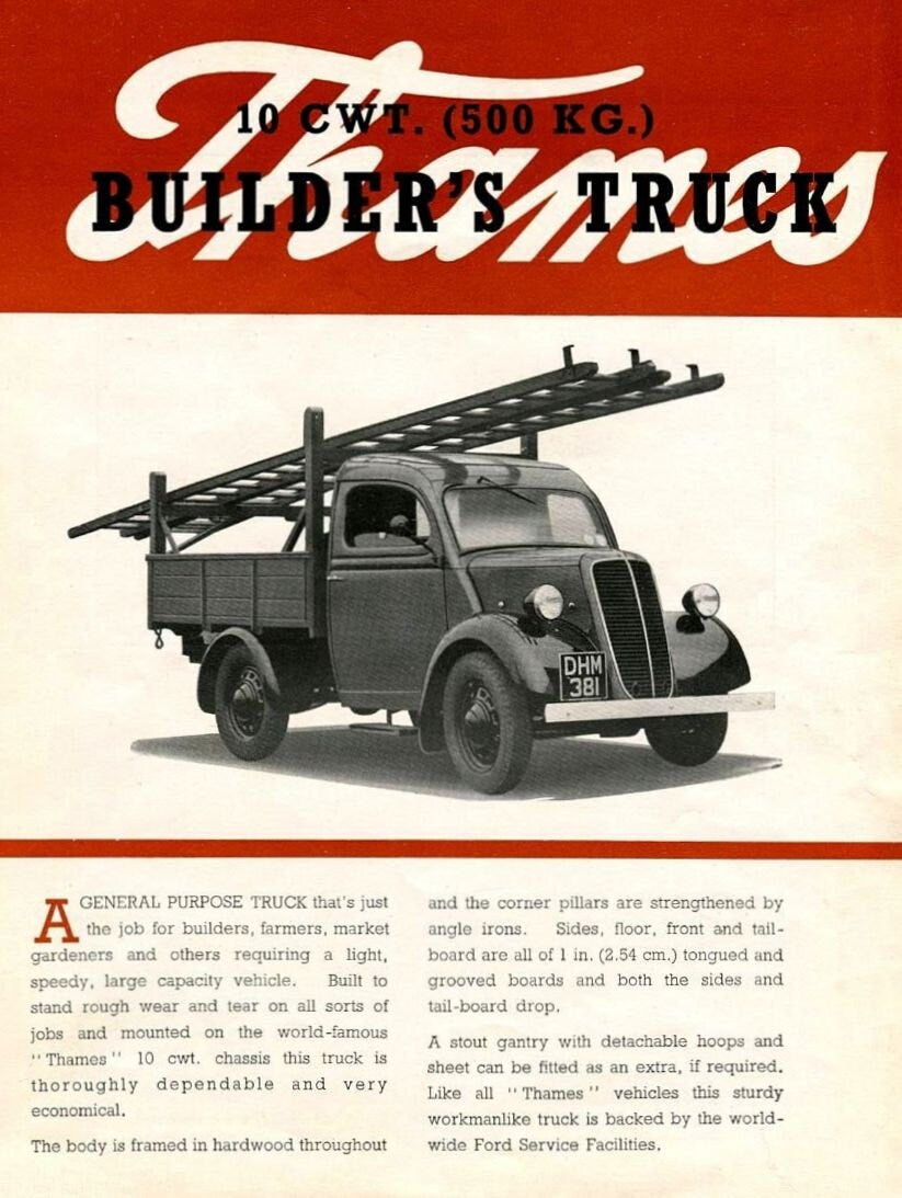 1958 FORD Thames Truck  Vintage car advertisement  (589)