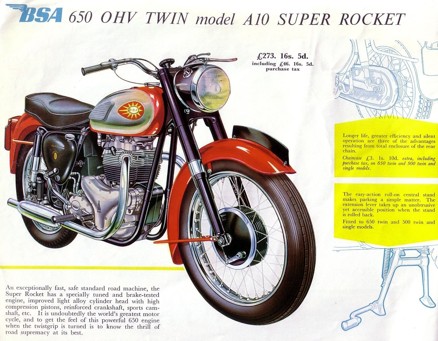 1960 BSA motorcycle  advertisement poster  (2624 )