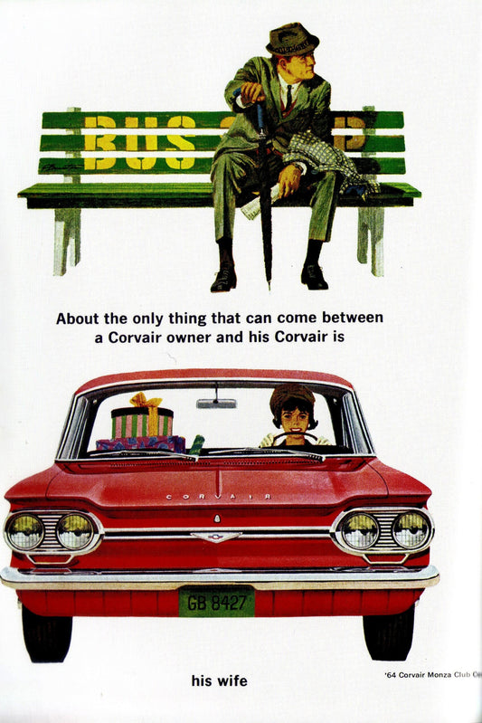 1964 Chevy Corvair Vintage car poster  (559)