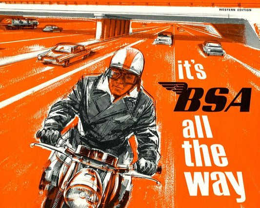 1965 BSA motorcycle  advertisement poster  (2628 )