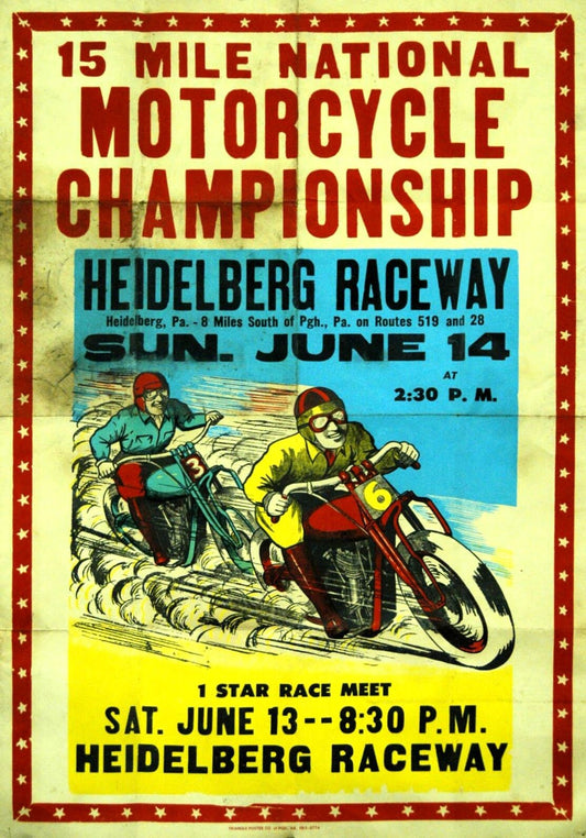 Vintage National motorcycle Championship Race poster( re print)  (2665 )