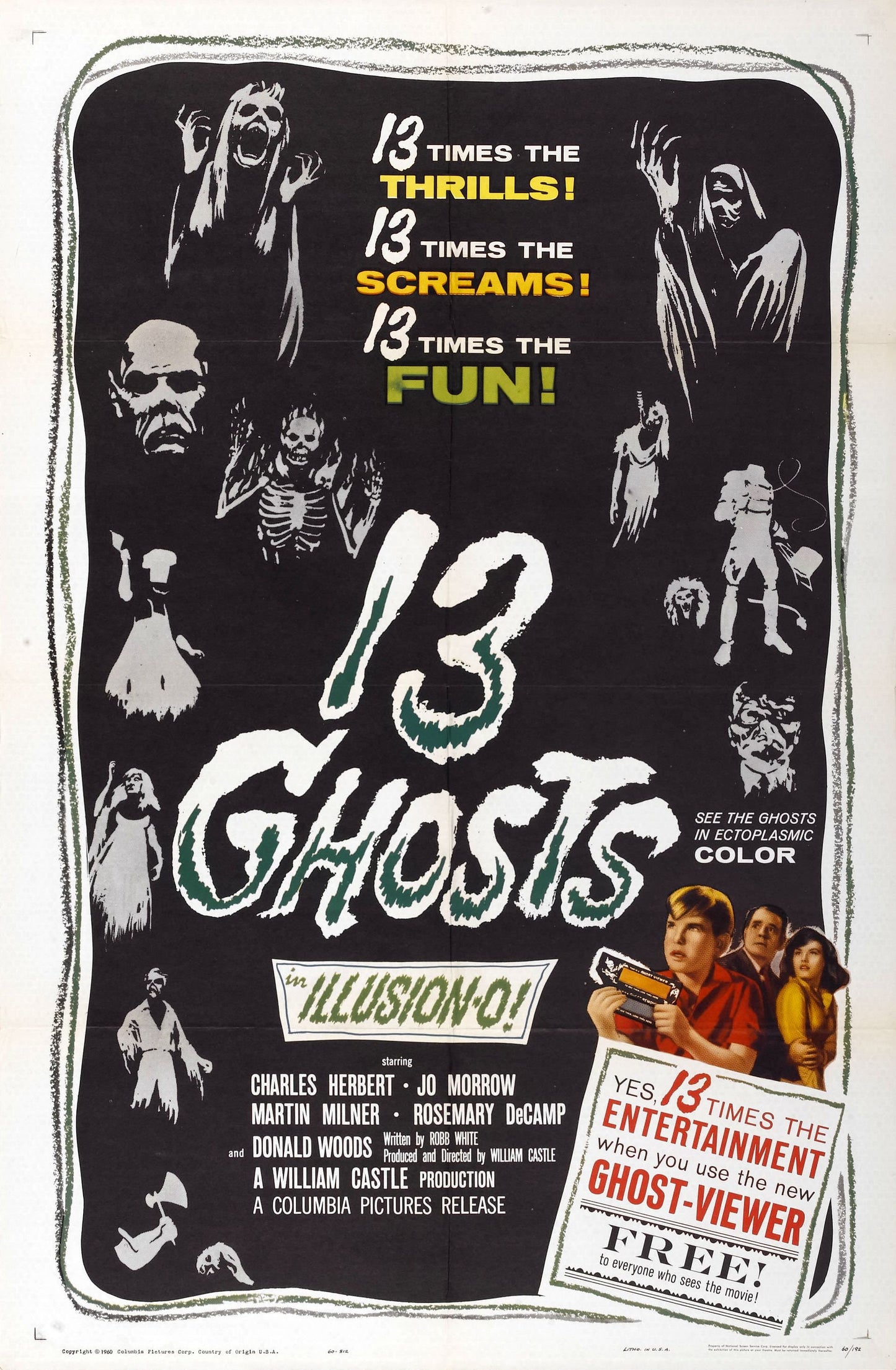 13 Ghosts - Horror Sci fi movie poster re print (4001)