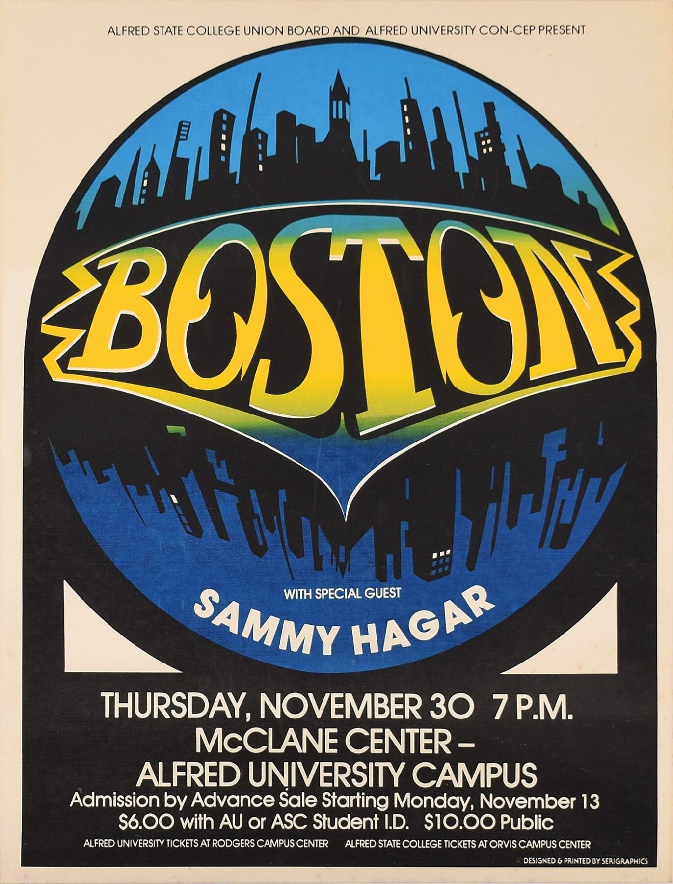 Boston with Sammy Hagar Concert Poster Re print  (5510)