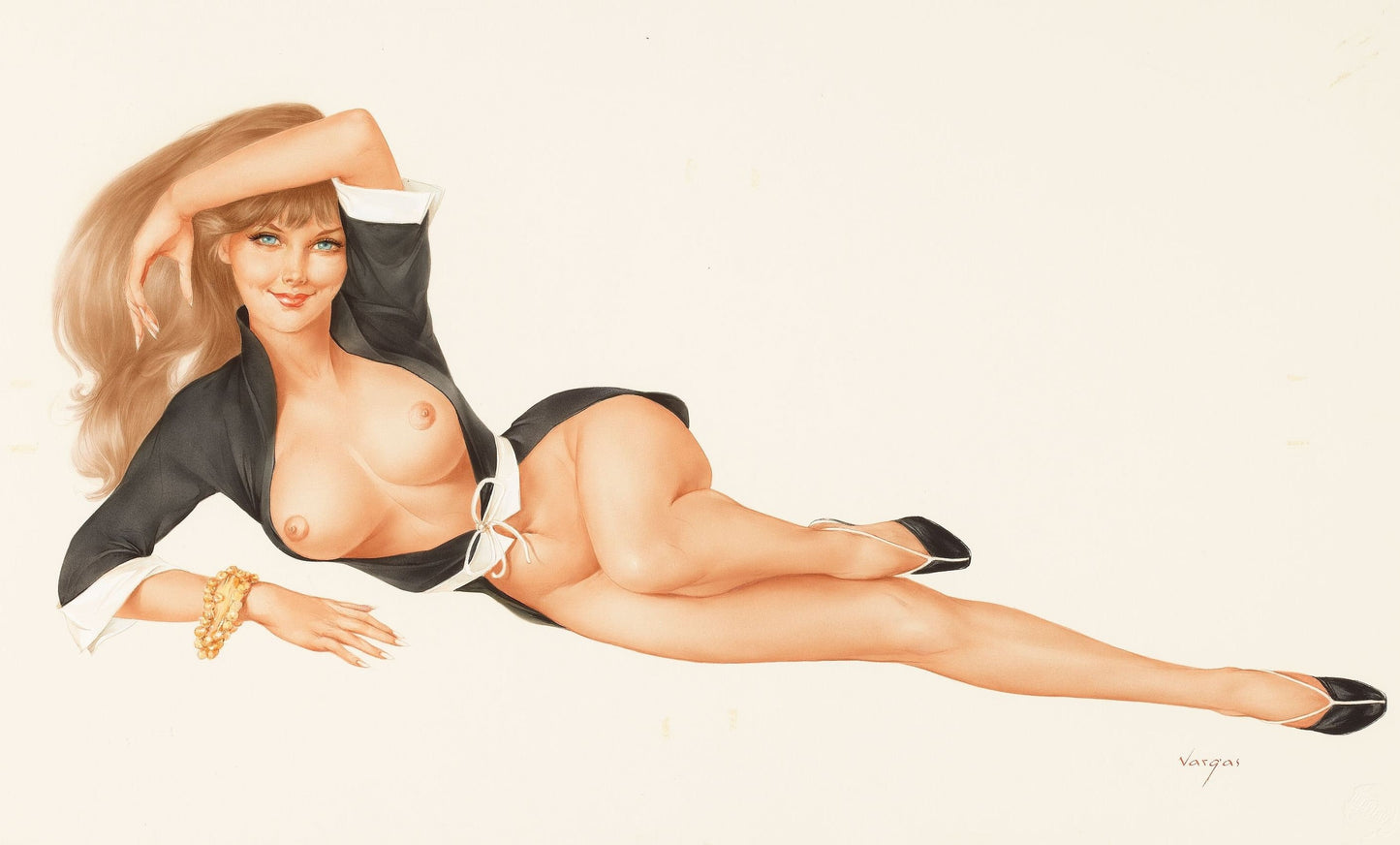 Vintage Pin up Girl art Vargas ( Horizontal )  (2322)